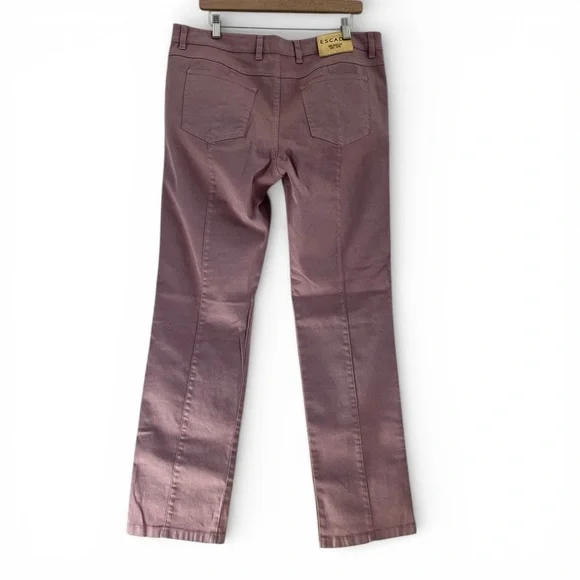 Escada Women's Sparkly Dusty Rose Straight Leg Jeans - Picture 4 of 5